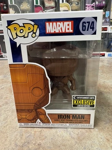 Funko Pop! Marvel Iron Man #674 Wood Deco Entertainment Earth Exclusive