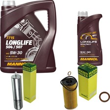Inspektionspaket 6L MANNOL Longlife 5W-30 f�r BMW F11 520d 530d xDrive F15 F85