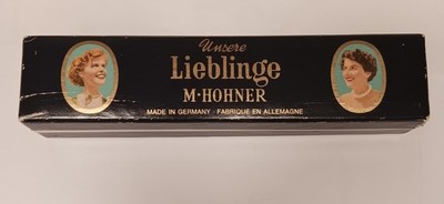 Vintage Mundharmonika Unsere Lieblinge M. Hohner 7332/48 M Gebraucht mit OVP