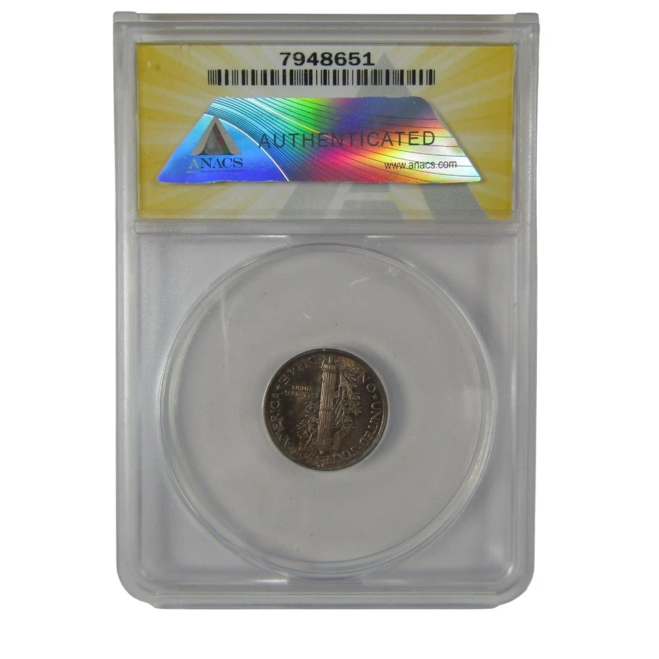 1916 Mercury Dime MS 63 FSB ANACS Silver Uncirculated SKU:I23022 - Image 2 of 4