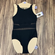 NWT Lands  End Women  s One Piece Swimsuit Adjustable Straps Black SzXS UPF50 