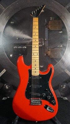 Custom Super Strat Red w/ EMG Designed Pickups, Birdseye Maple Neck, Vintage Tre