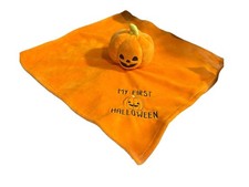 Baby Starters My First Halloween Security Blanket Lovey Plush Pumpkin Rattle