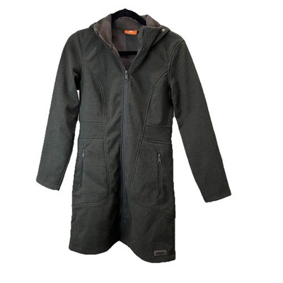 Merrell Select Regulate Jacket Coat Womens Size XS Knee Length Gray Hooded Zip