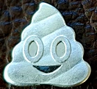 Poop 💩 Emoji - 1 Gram .999 Fine Silver Bullion Mini Art Proof Bar Round Coin