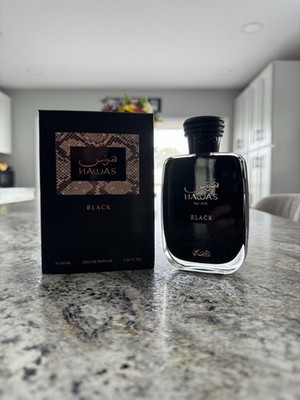 Rasasi Hawas Black Eau de Parfum 100 ML 3.4 FL oz Unisex Fragrance