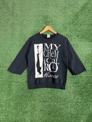 Vintage My Chemical Romance Sweatshirt Adult Small Black Concert Tour Cutoff