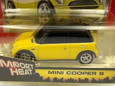 Johnny Lightning Import Heat Mini Cooper S, Yellow, 1:64, NIB