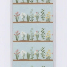 2x6 Inch Rows Of Flowers, Bookmark For Books, Bookish Gift For Plant Lovers