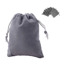 50 Pack 4x6 Inch Black Velvet Drawstring Bags for Jewelry, Wedding, Birthday,...