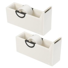 1 Pack Tape Dispenser Desk, Desktop Tape Dispenser Cutter Holder, White