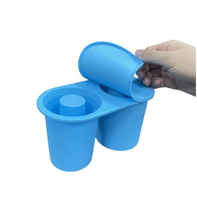 Silikon Eis Quadratisch Schale und Form 30 40 Oz für die Herstellung von 2 Hohlzylindern Eis4916