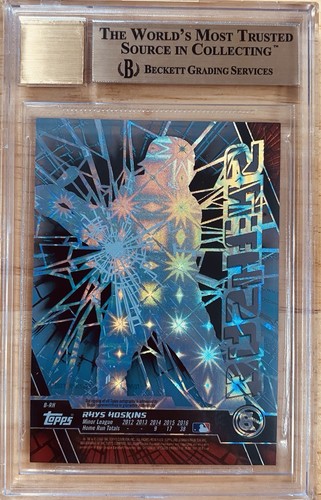2017 Bowman High Tek Rhys Hoskins Bashers Auto Black Diffractor. 1/1 BGS 9.5!! - Picture 2 of 2