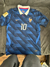 France National Team Kylian Mbappe #10 Soccer Jersey Blue WC