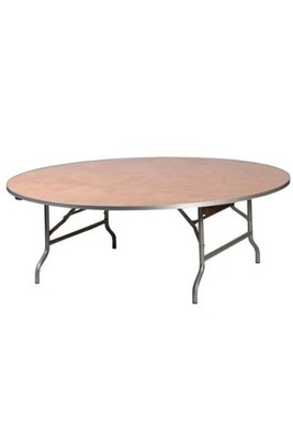 Kids 60'' (5 Foot) Round Heavy Duty Plywood Folding Banquet Table by Chivari