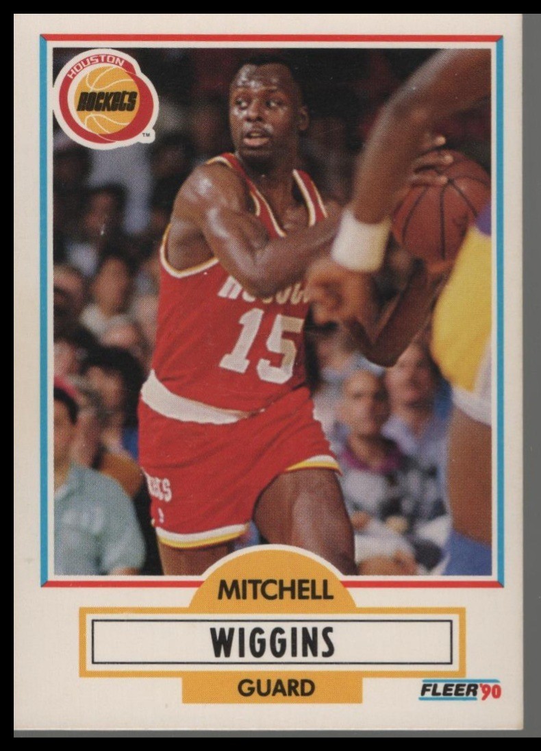 1990-91 Fleer - #75 - MITCHELL WIGGINS - Houston Rockets - RC