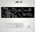 For AR-15 Desk Mat 11x35" – XL Computer Mouse Pad Gun Parts Diagram Non-Slip Mat