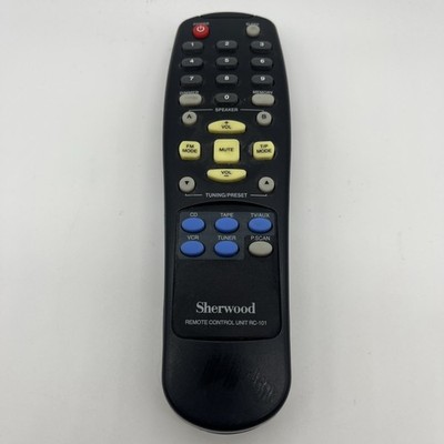 Original Sherwood RC-101 Remote Control for RX-4105 Receiver - TESTED