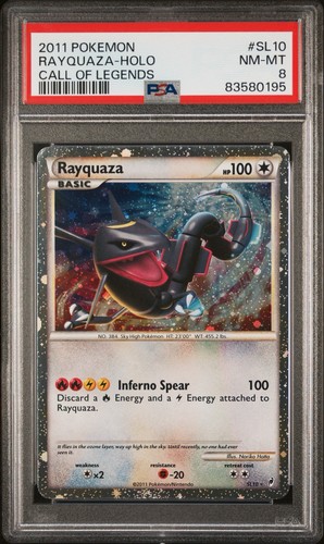Rayquaza graded PSA 8 for sale on eBay