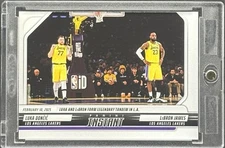 Luka Doncic LeBron James RARE DUAL LAKERS DEBUT INVESTMENT CARD MINT