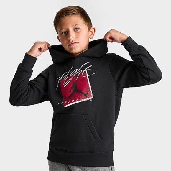 Jordan Big Boys Jumpman Flight Spray Pullover Hoodie, sweatshirt, S