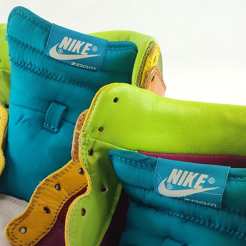 Size 9.5 Nike Zoom Dunk Hi Premium 317814-111 Women's Multicolor Hi-Top Sneakers - Picture 10 of 19