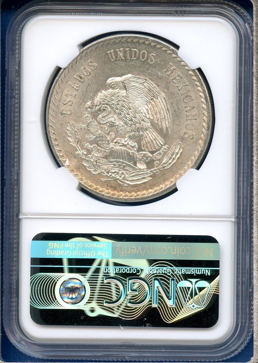 1948 Mo Mexico NGC MS63 Silver 5 Pesos S5P Cinco Pesos Cuauhtemoc