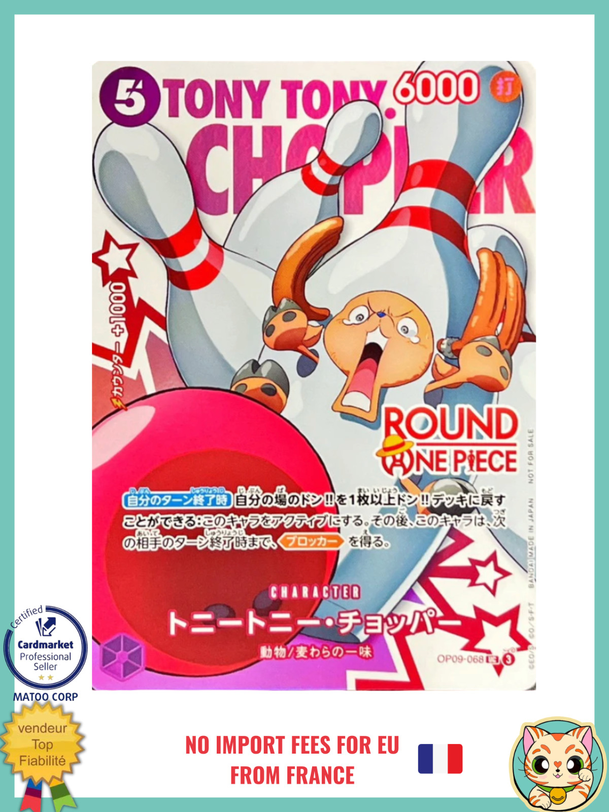 Tony Tony Chopper OP09-068 ROUND 1 x ONE PIECE Card Promo Japanese 2026 NM
