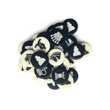 Sondergut Travel Chess Replacement Pieces - 32 Count- Flat Travel Size 2 CM C...