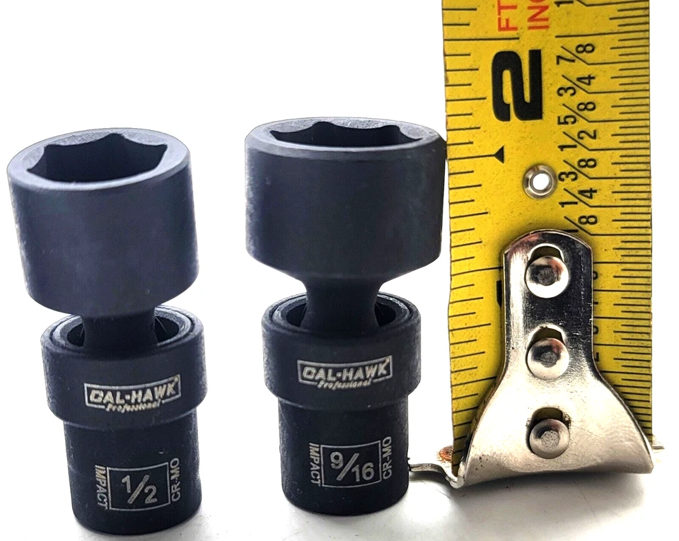 1/4" Dr Universal Swivel Impact 6 Point Socket Set Professional 6pc SAE SKT - Image 2 of 2