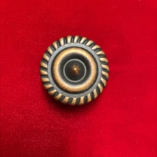 (5 Pack) 1-1/4 inch Rope Edged Knob Antique Copper