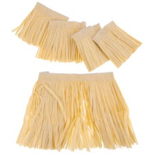 5Pcs Girls Hula Dance Skirt Hawaiian Costume Dress Tassel Skirt Set