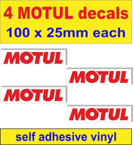 4 autocollants huile Motul rallye vélo course autocollants voiture fourgonnette bus camion mini dub 5000 - Photo 1 sur 3