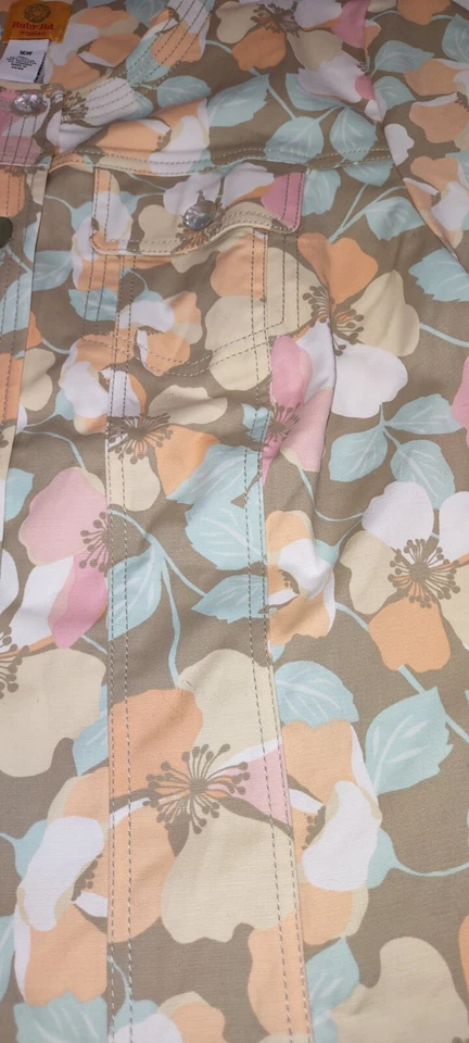 NWT RUBY RD Floral Multi Color Button Front Jacket Womens Size 16W Foto 3 de 4