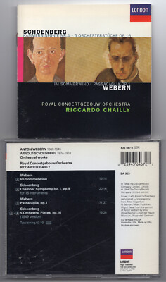 Anton Webern/Arnold Schoenberg - Orchestral Works, Riccardo Chailly, London CD