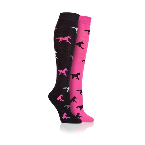 Stormbloc Equestrian Socks Ladies Horse Goodwood Design Knee High 2 Pairs - Picture 5 of 6
