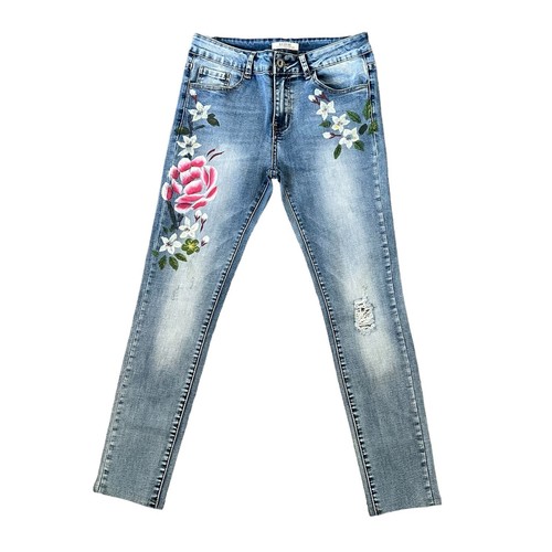 Redial Premium Denim Collection Women s L Euro 40 Floral Skinny Jeans Redial Premium Denim Collection Women s L Euro 40 Floral Skinny Jeans