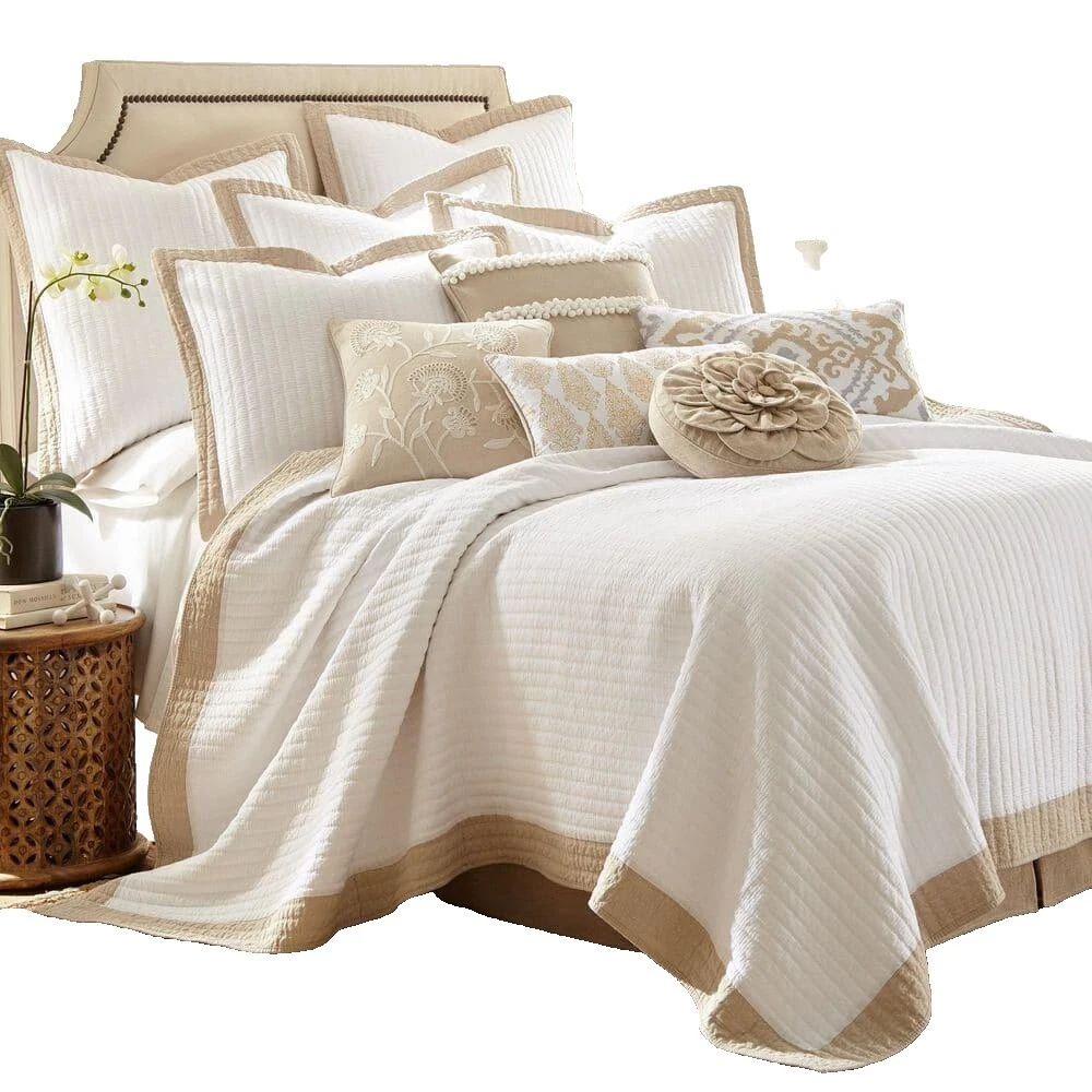 Edredones de Lino Blanco, colchas y cobertores para cunas