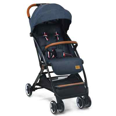 CostWay Blue Aluminum Baby Stroller with Mesh Net for Comfort & Style