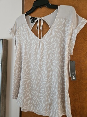 BCX woman s blouse size L  5% spandex brand new