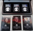 2019-W American Silver Eagle NCG PF 70 FDOI Mercanti Jones Moy Signed Set COA