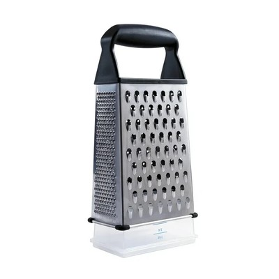 OXO Softworks Box Grater: Stainless Steel Cheese Shredder with Soft-Grip Handle