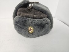 Soldier Winter Hat cap Soviet Military Size 58 USSR Ushanka Old Army Cap