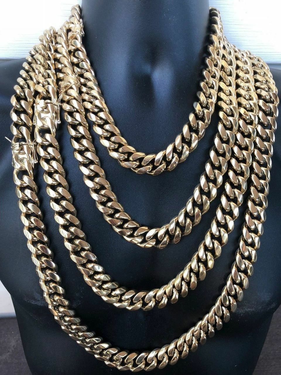 HARLEMBLING 18mm Mens Miami Cuban Link 