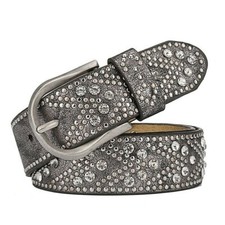 Femme Rivet Strass Ceinture Punk Clouté Cristal Ceinture Wrap Vintage Speakle