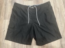 Goodfellow Co Hits at Knee Board Shorts Mens XXL Black Swim Trunks 2XL
