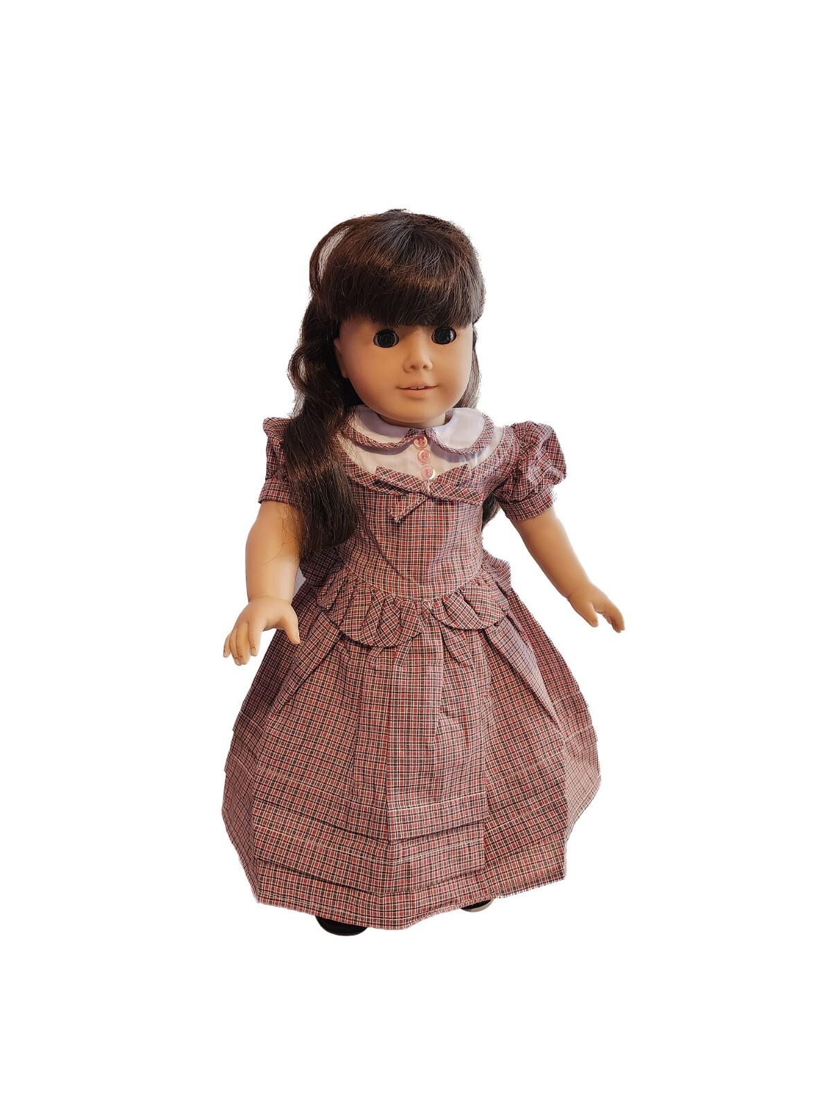 Doll Clothes 18" Doll Dress Plaid Civil War Era Fits American Girl Doll Addy