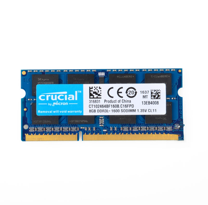 Mémoire RAM Crucial 8 Go DDR3-1600 (PC3-12800) - Format SO-DIMM Pour Ordinateur Portable/netbook - Ouverte Mais Jamais Utilisée, Testée