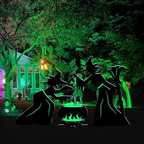 Halloween Decorations 2 Large Black Witches w/ Cauldron Scary Yard Signs Stakes 810035132542 | eBay