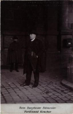 #ad CPA AK Ferdinand Kracher Beim Burgth.Bühnentür THEATER STAR 641707 EUR 6.99